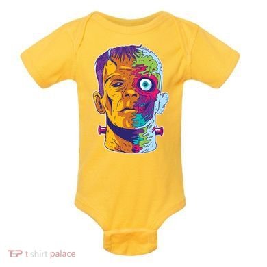 Colorful Frankenstein Baby Bodysuit