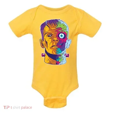 Colorful Frankenstein Baby Bodysuit