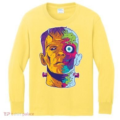 Colorful Frankenstein Kids Long Sleeve Shirt