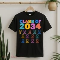 Colorful Future Class of 2034 Graduation Checklist T-Shirt thumb 2