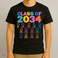 Colorful Future Class of 2034 Graduation Checklist T-Shirt thumb 3