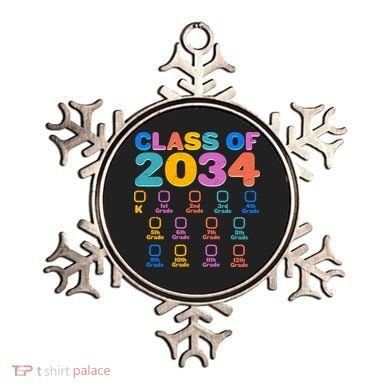 Colorful Future Class of 2034 Graduation Checklist Ornament