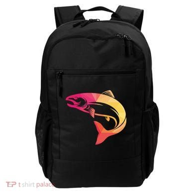Colorful Geometric Fish Backpack