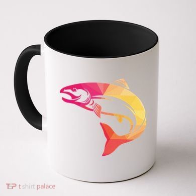 Colorful Geometric Fish Coffee Mug