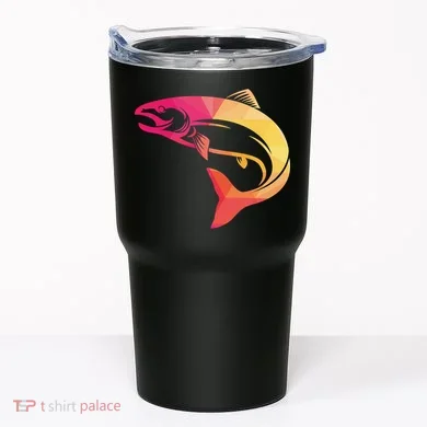 Colorful Geometric Fish Tumbler