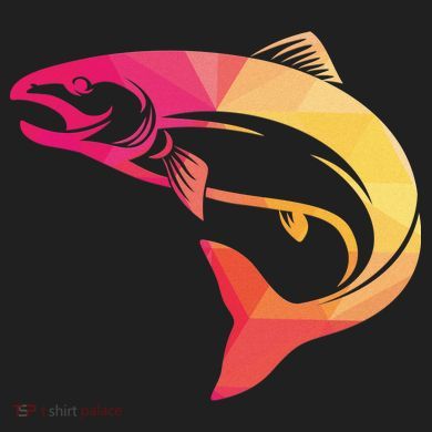 Colorful Geometric Fish Sport-Tek Posi-UV Pro Polo