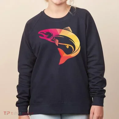 Colorful Geometric Fish Women's Sweatshirt