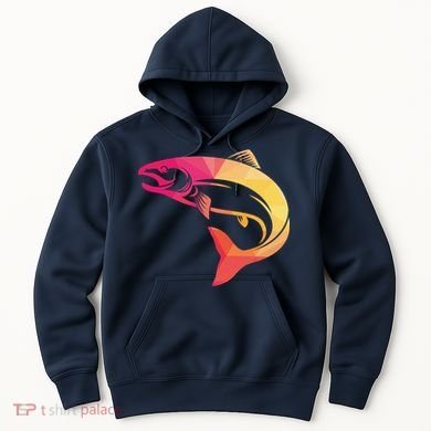 Colorful Geometric Fish Hoodie