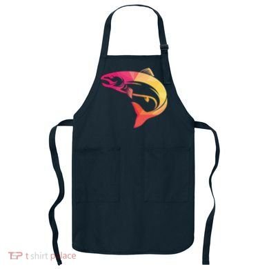Colorful Geometric Fish Apron