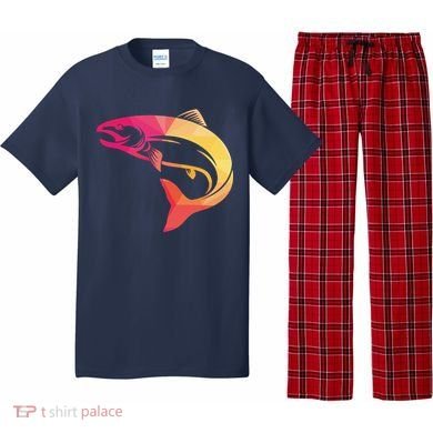 Colorful Geometric Fish Pajama Set