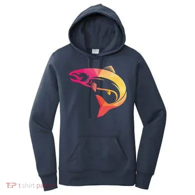 Colorful Geometric Fish Women's Hoodie
