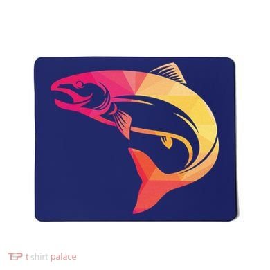 Colorful Geometric Fish Mousepad