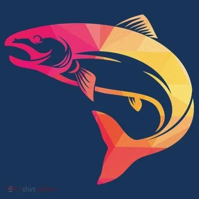 Colorful Geometric Fish Hat