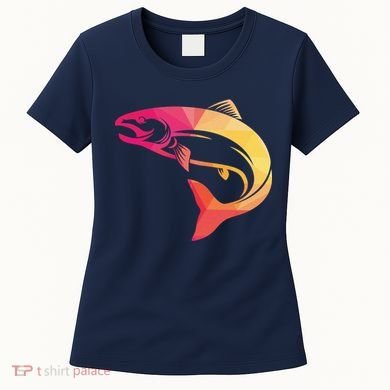 Colorful Geometric Fish Women's T-Shirt