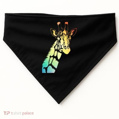 Colorful Giraffe USA-Made Doggie Bandana