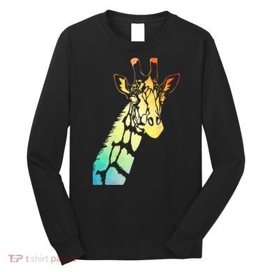 Colorful Giraffe Long Sleeve Shirt