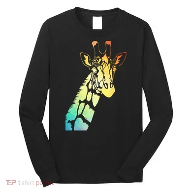 Colorful Giraffe Long Sleeve Shirt