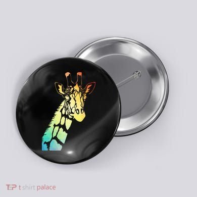 Colorful Giraffe Button