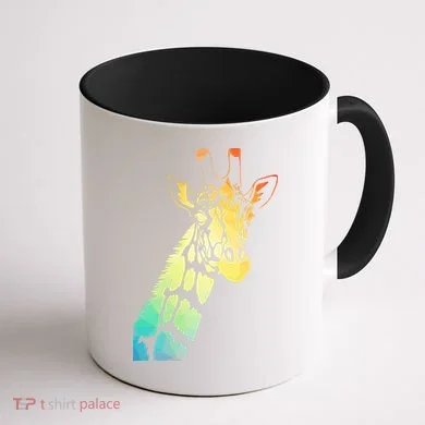 Colorful Giraffe Coffee Mug back