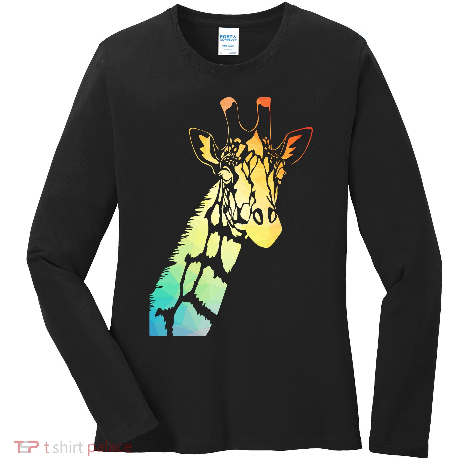 Colorful Giraffe Women's Long Sleeve Shirt
