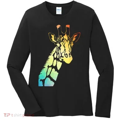 Colorful Giraffe Women's Long Sleeve Shirt