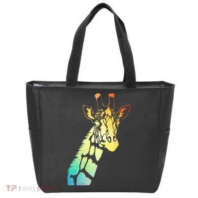 Colorful Giraffe Tote Bag