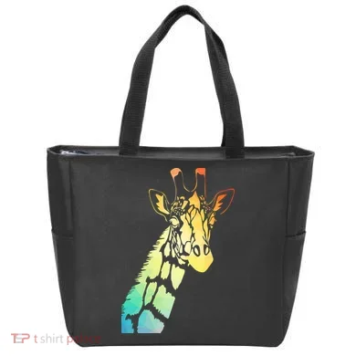 Colorful Giraffe Tote Bag