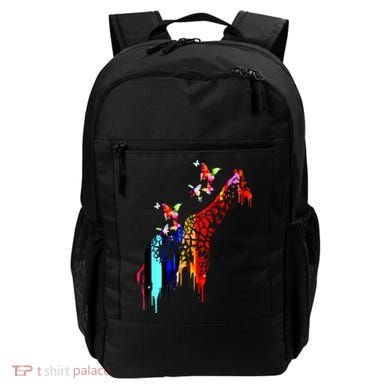 Colorful Giraffe Illustration Backpack