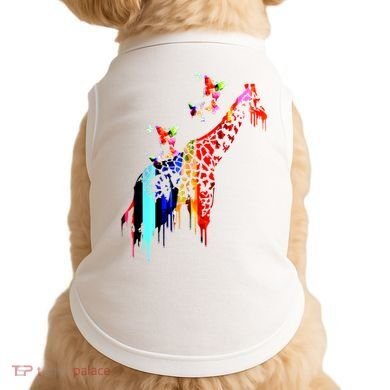 Colorful Giraffe Illustration Doggie Tank