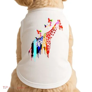 Colorful Giraffe Illustration Doggie Tank
