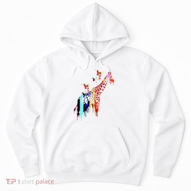 Colorful Giraffe Illustration Hoodie
