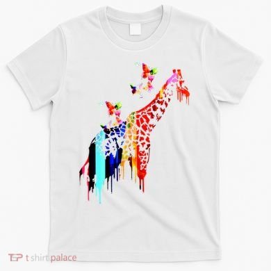 Colorful Giraffe Illustration T-Shirt