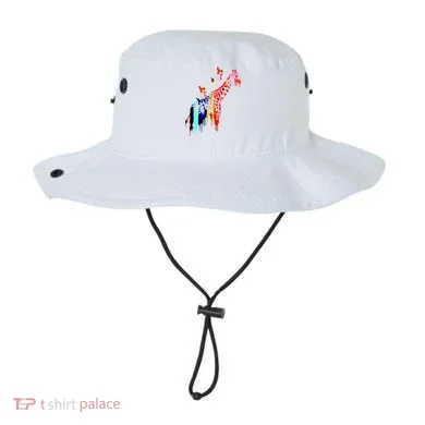 Colorful Giraffe Illustration Bucket Hat