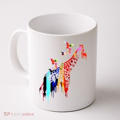 Colorful Giraffe Illustration Coffee Mug