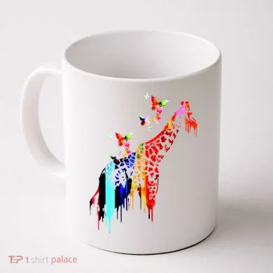 Colorful Giraffe Illustration Coffee Mug