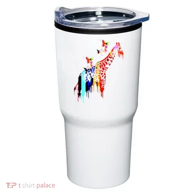 Colorful Giraffe Illustration Tumbler