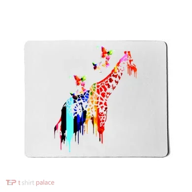Colorful Giraffe Illustration Mousepad