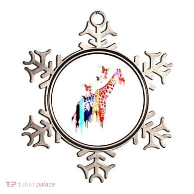 Colorful Giraffe Illustration Ornament