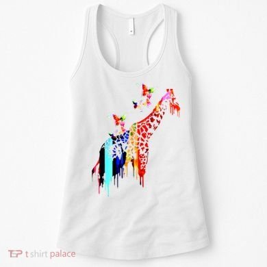 Colorful Giraffe Illustration Women's Tank Top