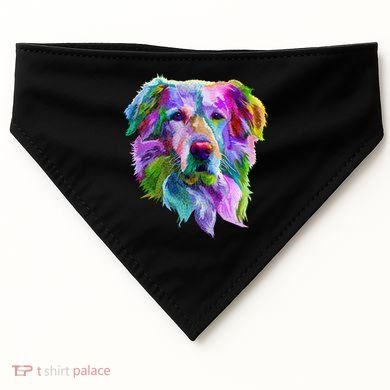 Colorful Golden Retriever USA-Made Doggie Bandana