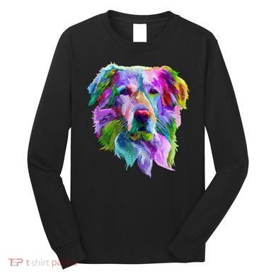 Colorful Golden Retriever Long Sleeve Shirt