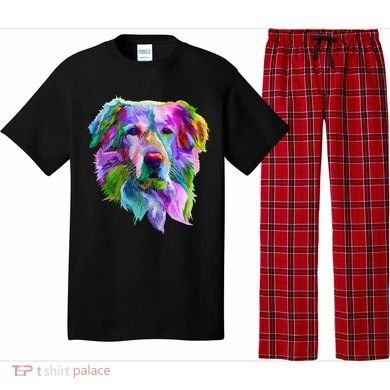 Colorful Golden Retriever Pajama Set
