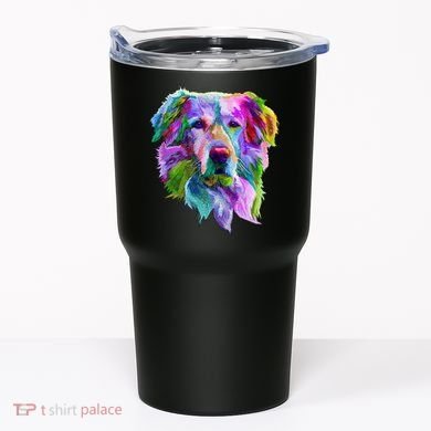 Colorful Golden Retriever Tumbler