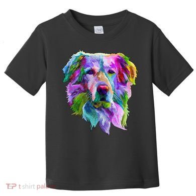 Colorful Golden Retriever Toddler T-Shirt