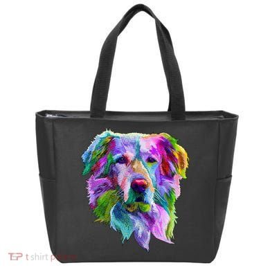 Colorful Golden Retriever Tote Bag
