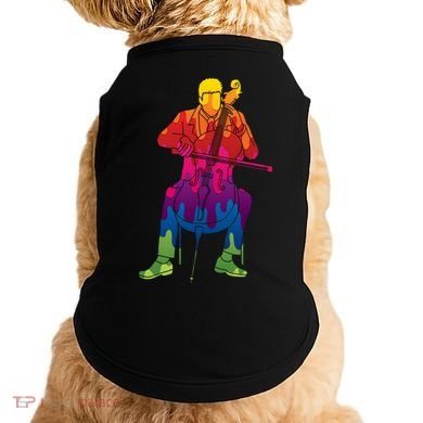 Colorful Guy Playing The Cello Doggie Tank