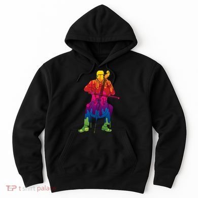 Colorful Guy Playing The Cello Hoodie