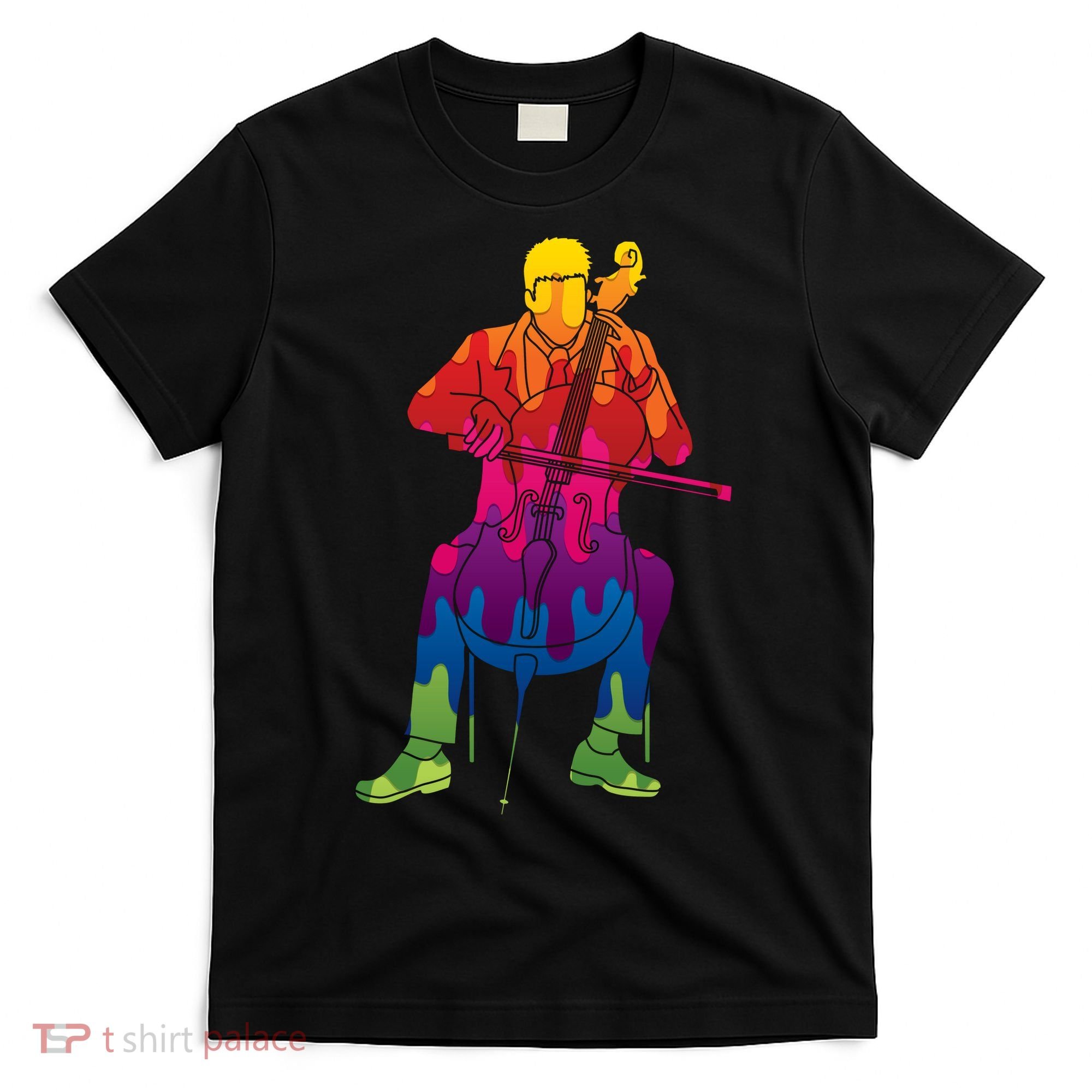 Colorful Guy Playing The Cello T-Shirt