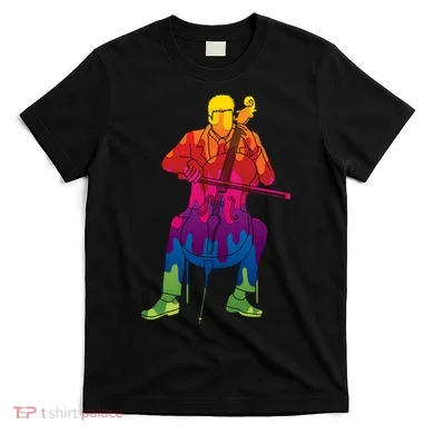 Colorful Guy Playing The Cello T-Shirt