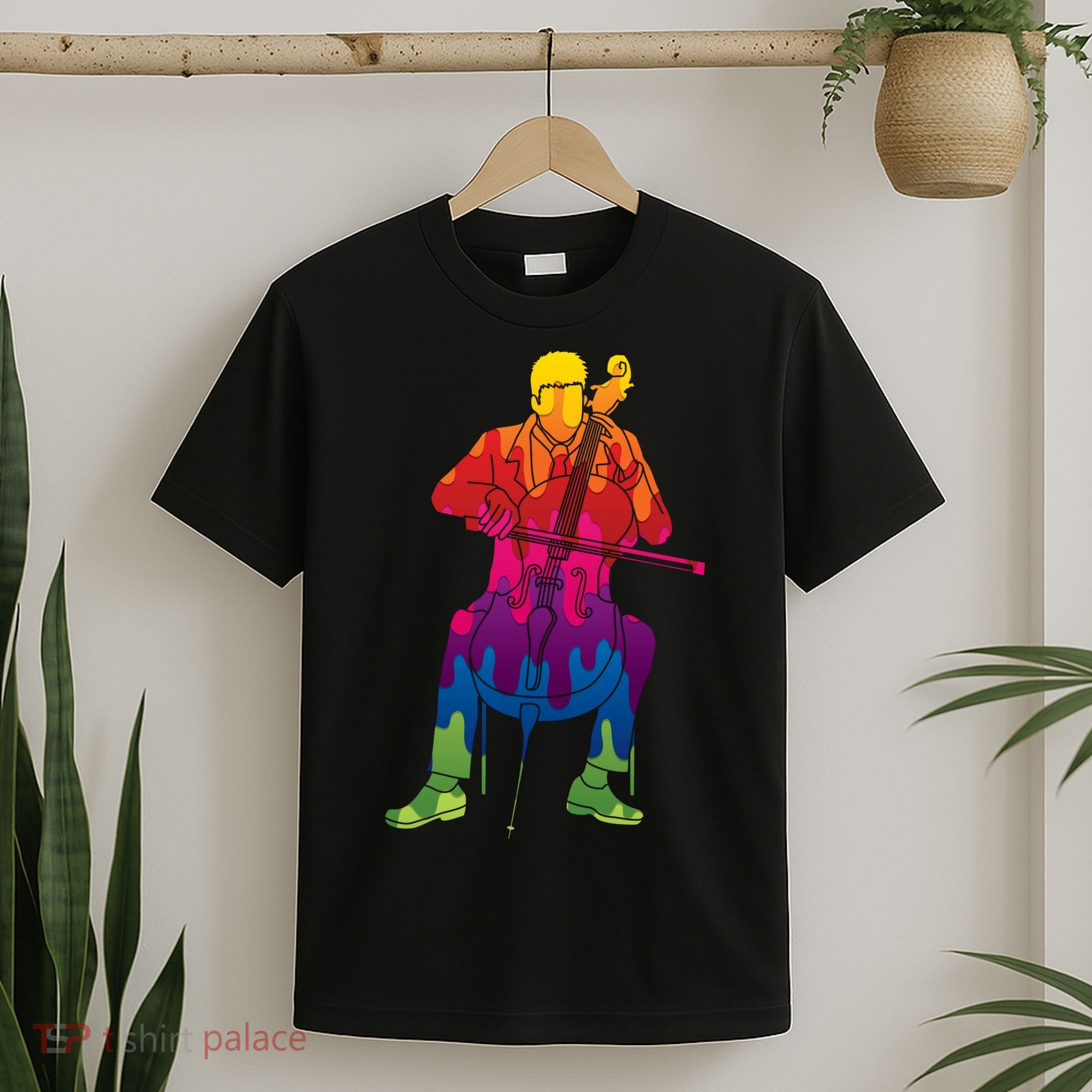 Colorful Guy Playing The Cello T-Shirt